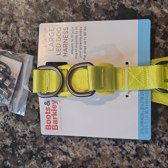 LED Rechargeable Dog Harness Light up Boots and Barkley Size Large NEW w tags - Picture 3 of 10